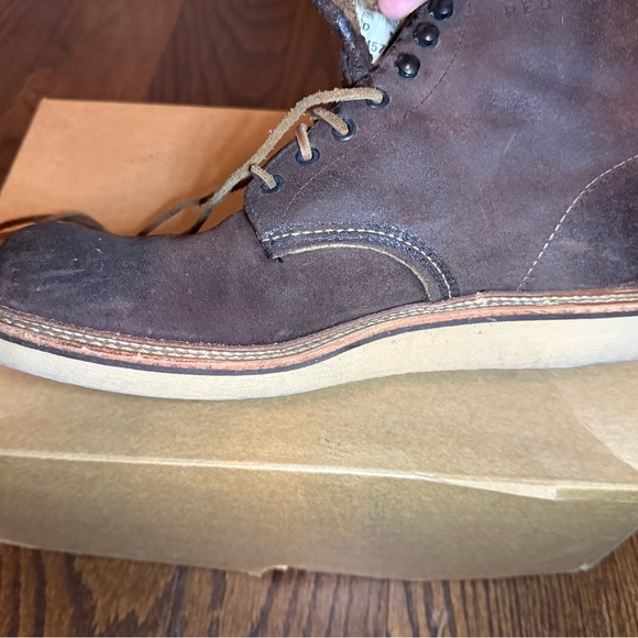 Red Wing Shoes Dark Brown Suede Men's Boots Size 10.5 - Picture 10 of 13